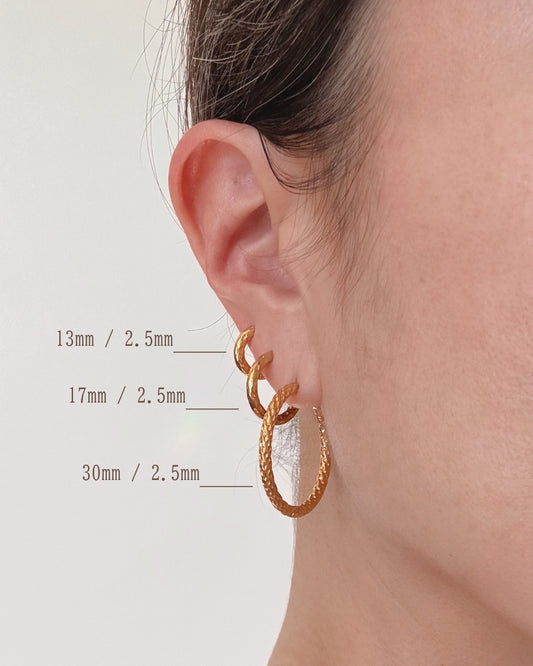 【Limited Stock】Textured Earring Hoop