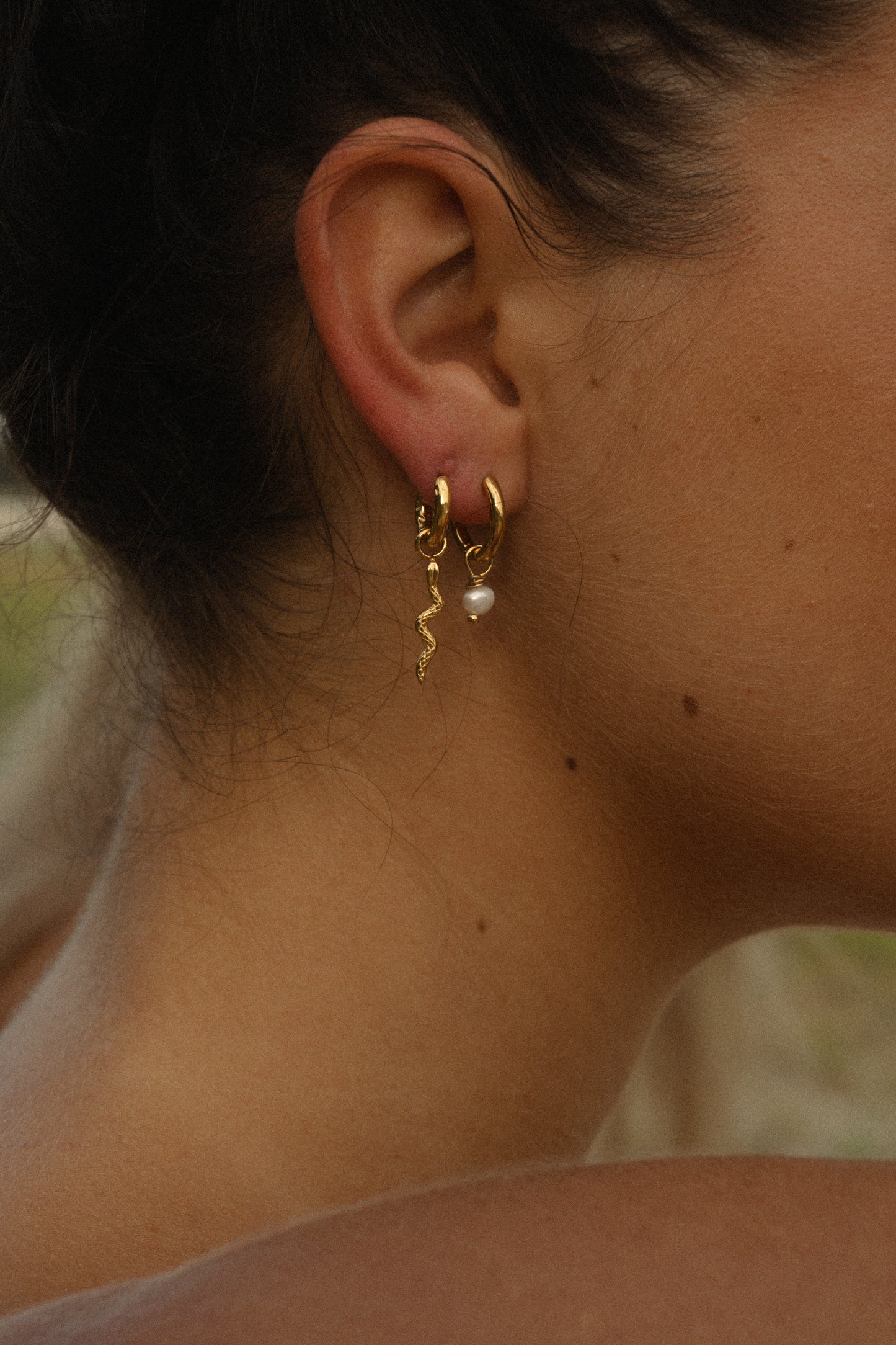 Pearl Hoop Earrings