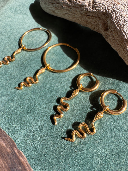 Yoni Snake Hoop Earrings