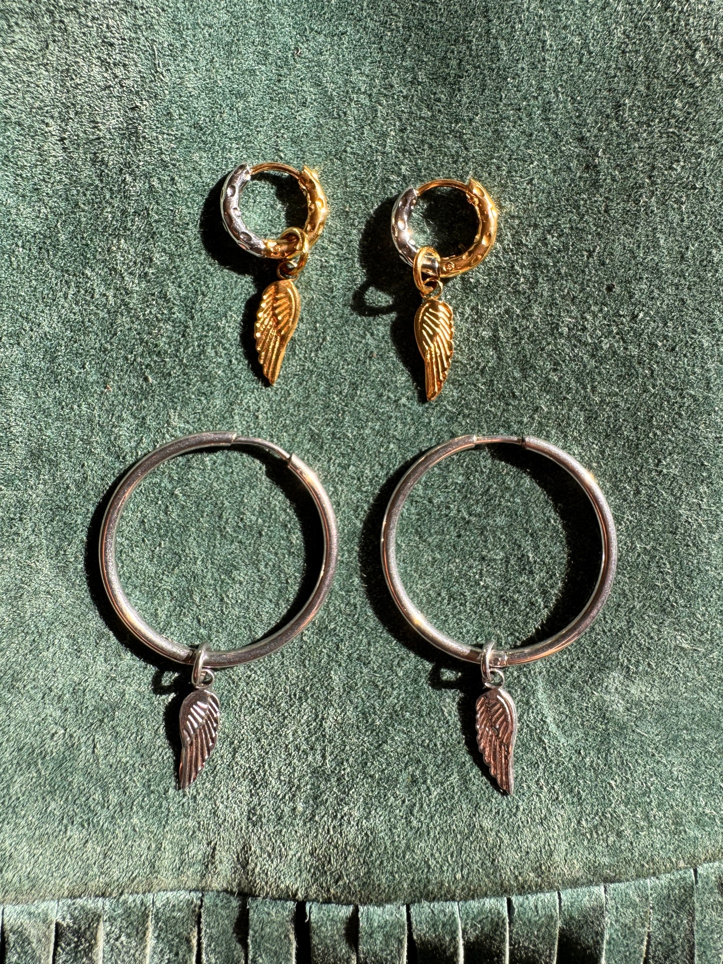 Angel Wing Hoop Earrings