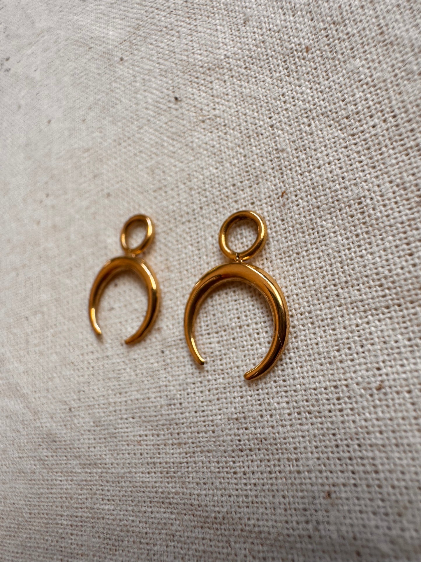 Moon Hoop Earrings