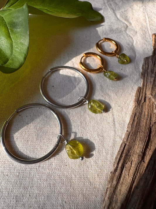 Peridot Hoop earrings