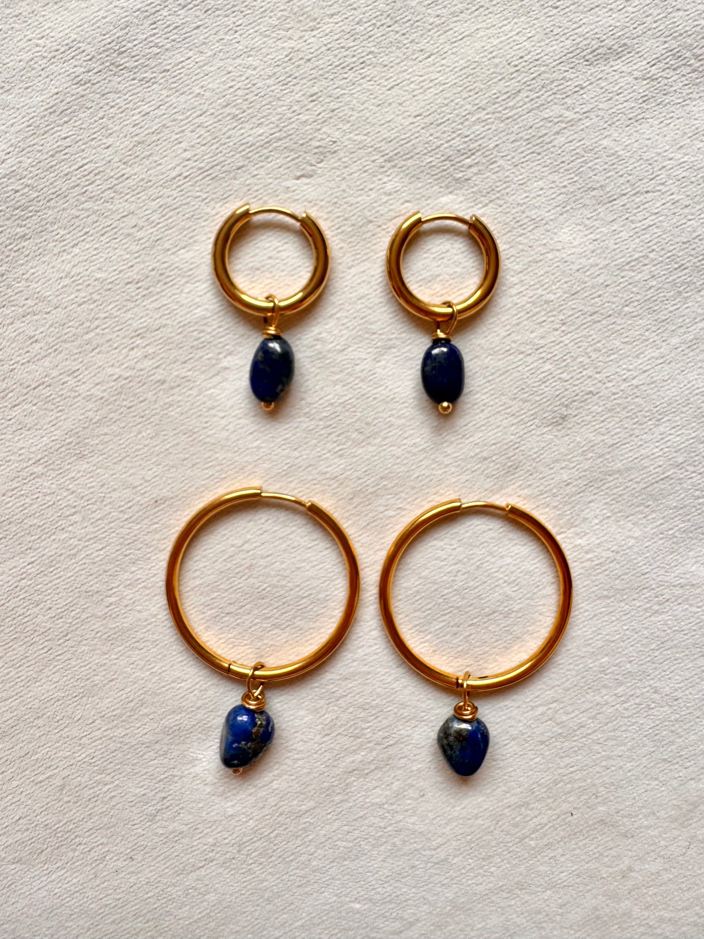 Lapis Lazuli Hoop Earrings