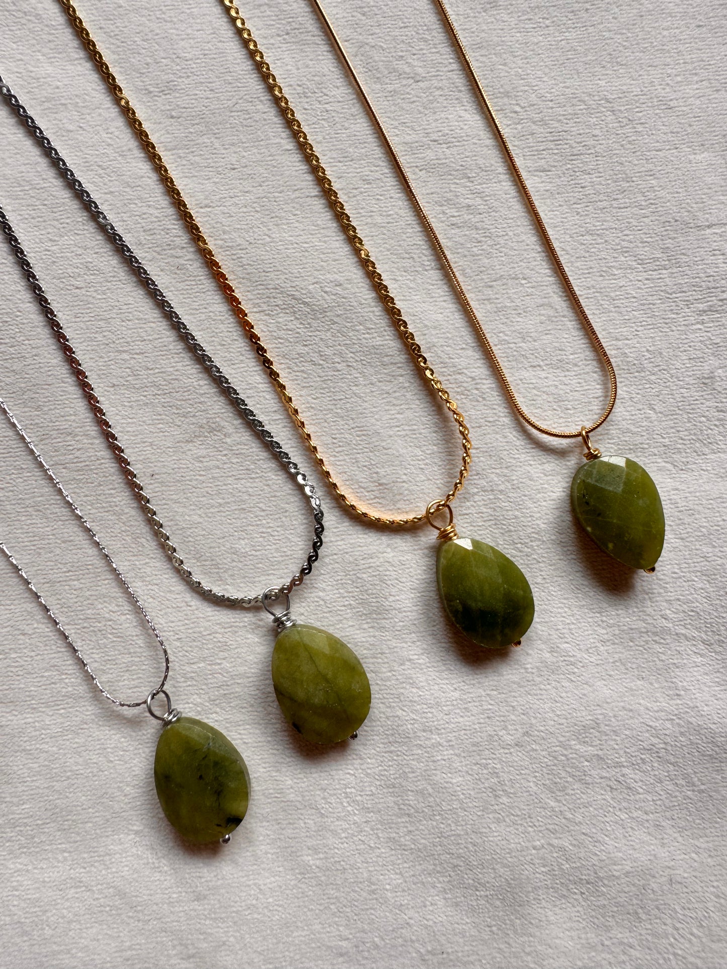 Canadian Jade drop Necklace