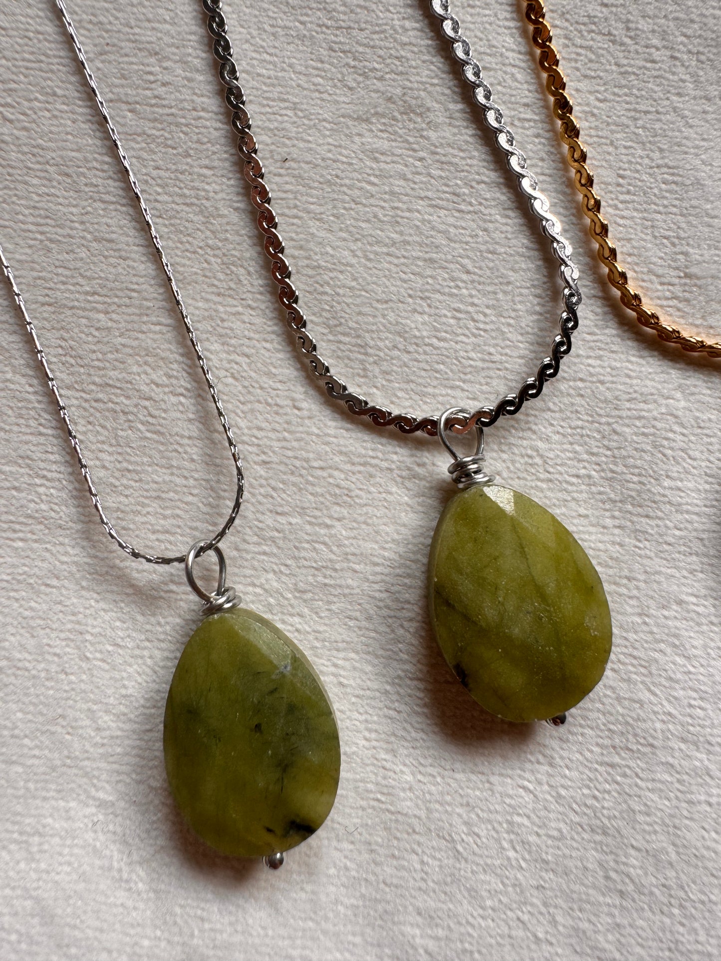 Canadian Jade drop Necklace