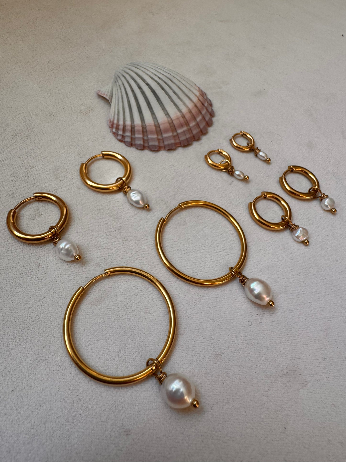 Pearl Hoop Earrings