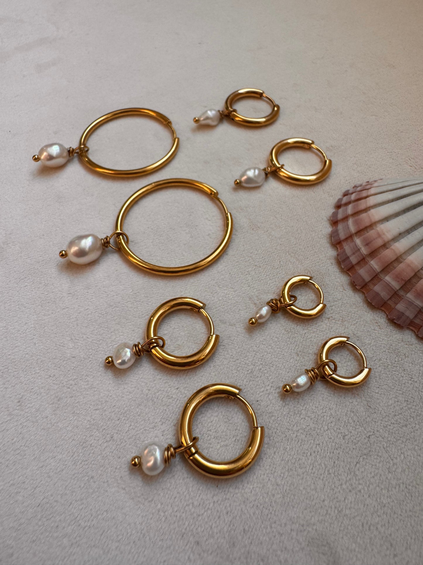 Pearl Hoop Earrings