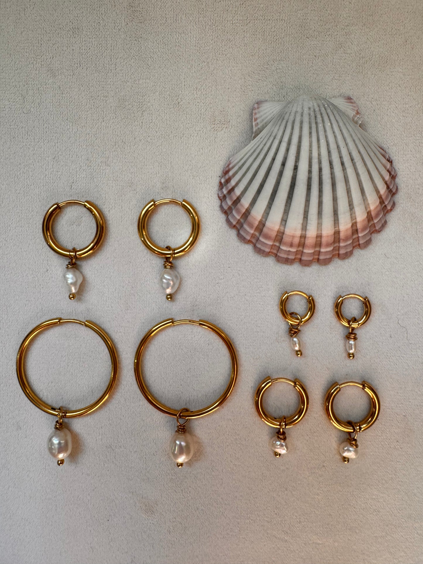 Pearl Hoop Earrings
