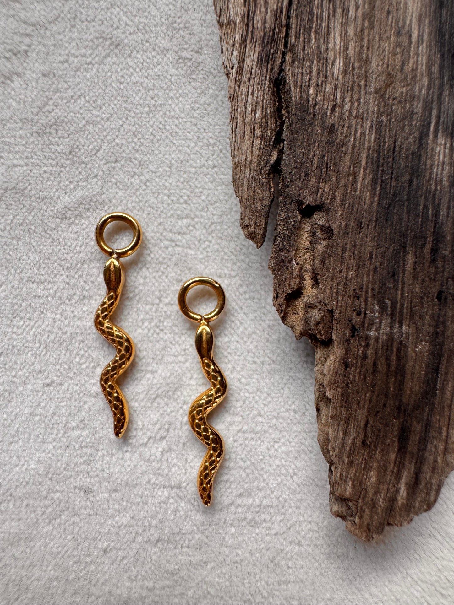Tiny Snake Earring Charm Only