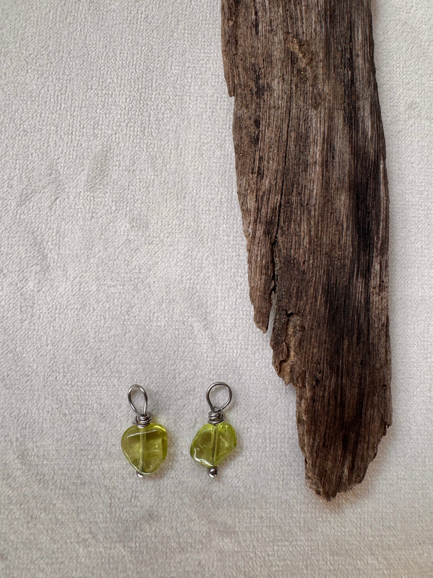 Peridot Earring Charm Only