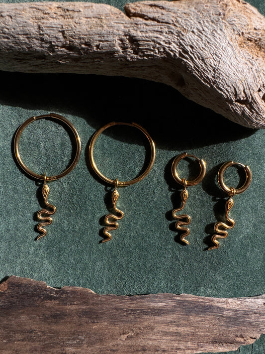 Yoni Snake Hoop Earrings