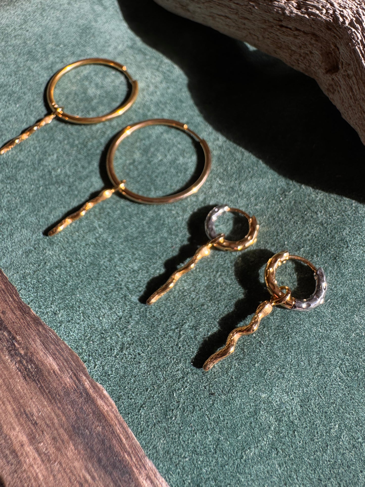 Tiny Snake Hoop Earrings