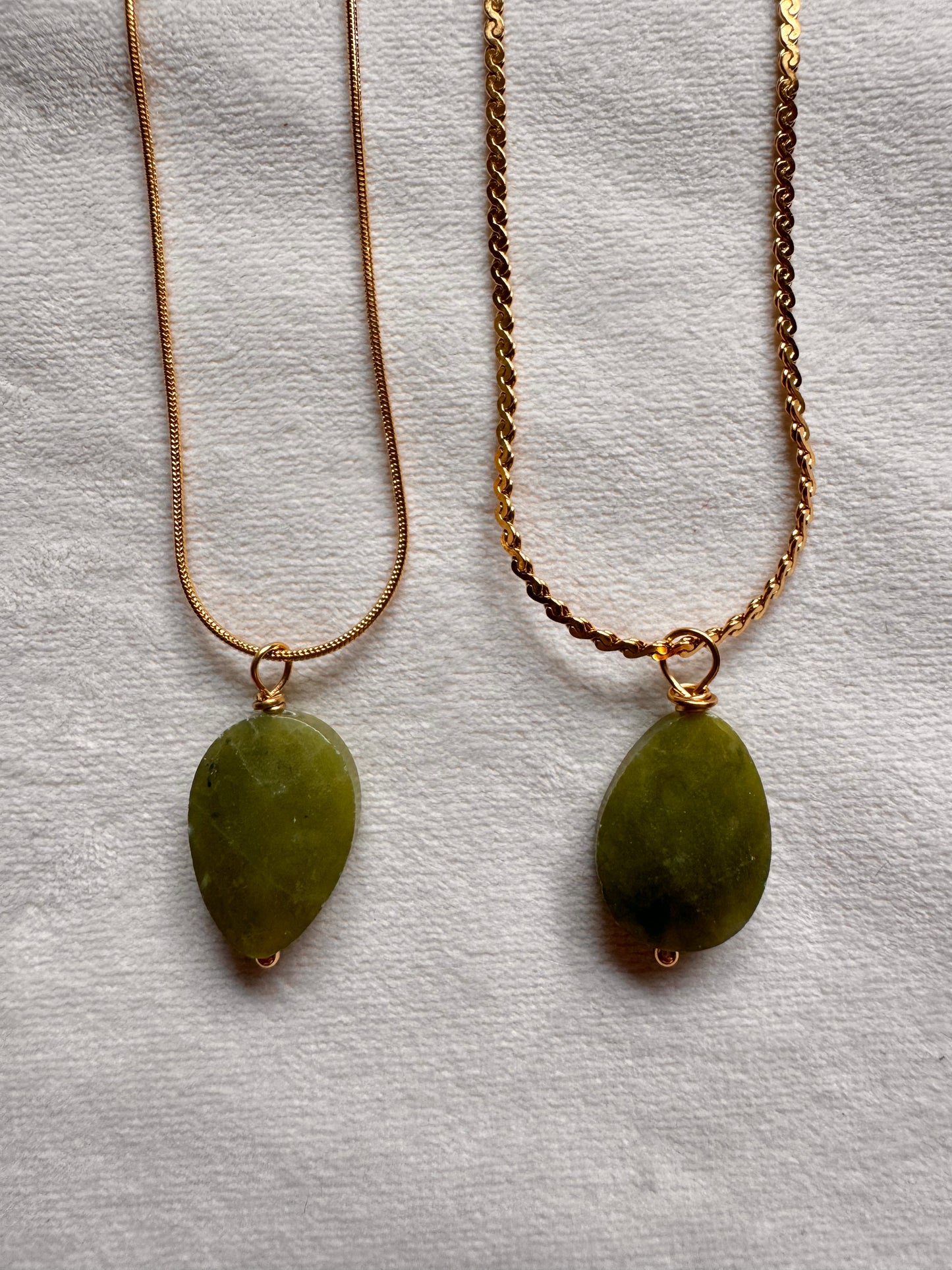 Canadian Jade drop Necklace