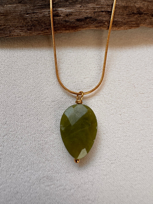 Canadian Jade drop Necklace