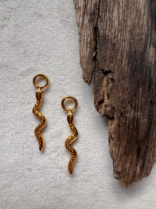 Tiny Snake Earring Charm Only