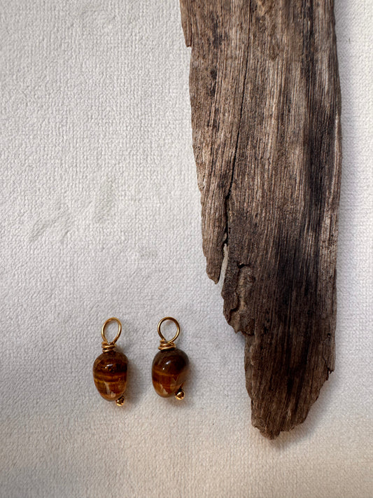 Tiger Eye Earring Charm Only