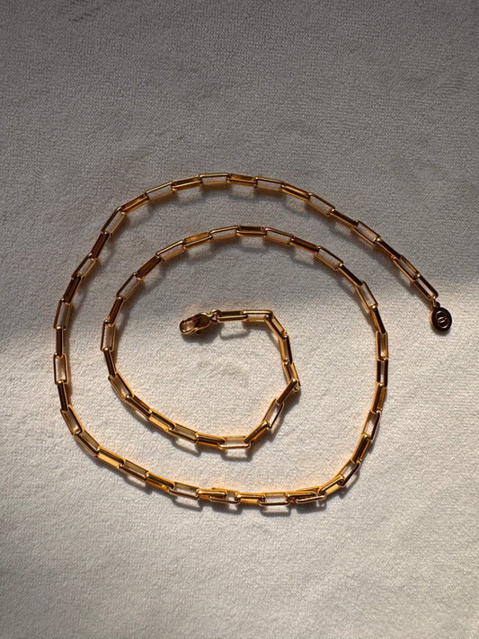Square Paperclip Necklace Chain