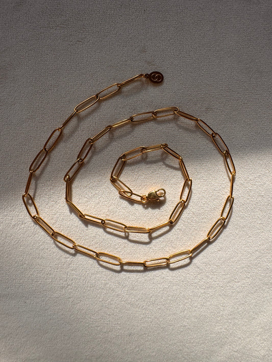 Round Paperclip Necklace Chain
