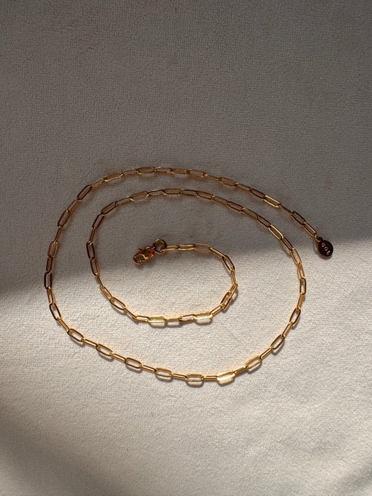 Flat Paperclip Necklace Chain