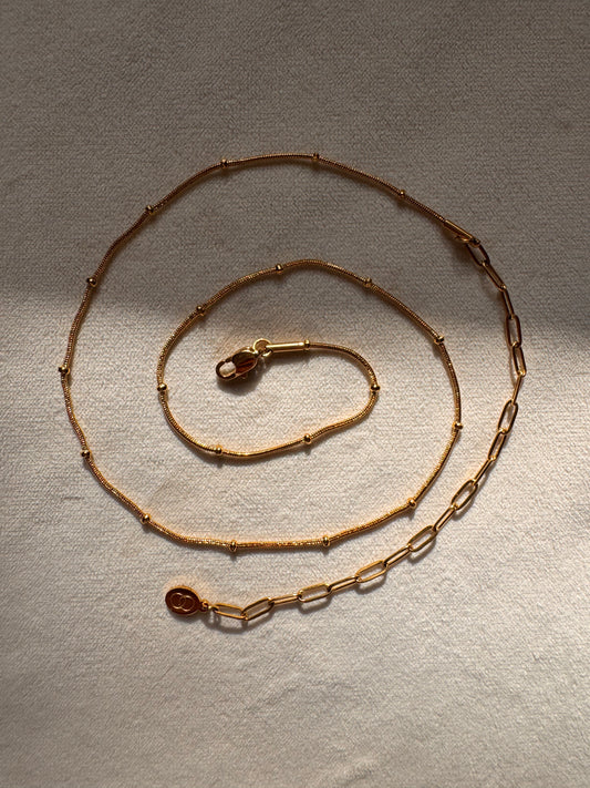 Round Snake Beads Necklace Chain