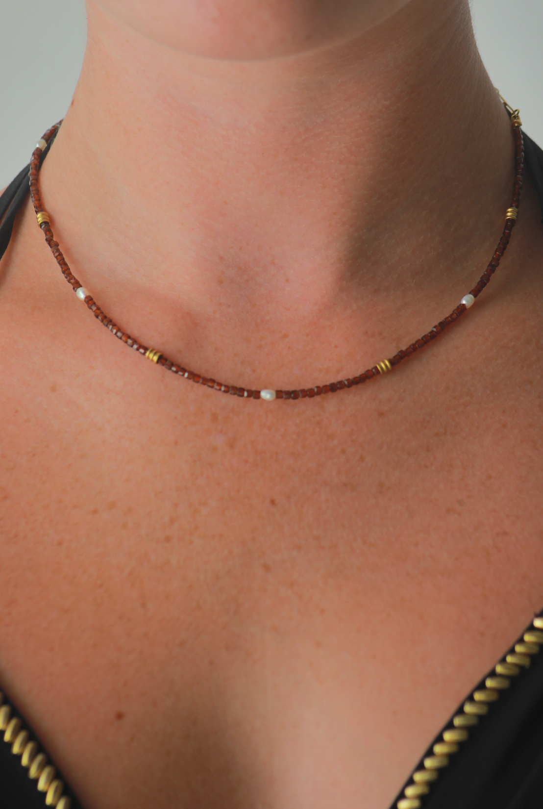 Seed of Fire – Orange Brown Ruby Necklace