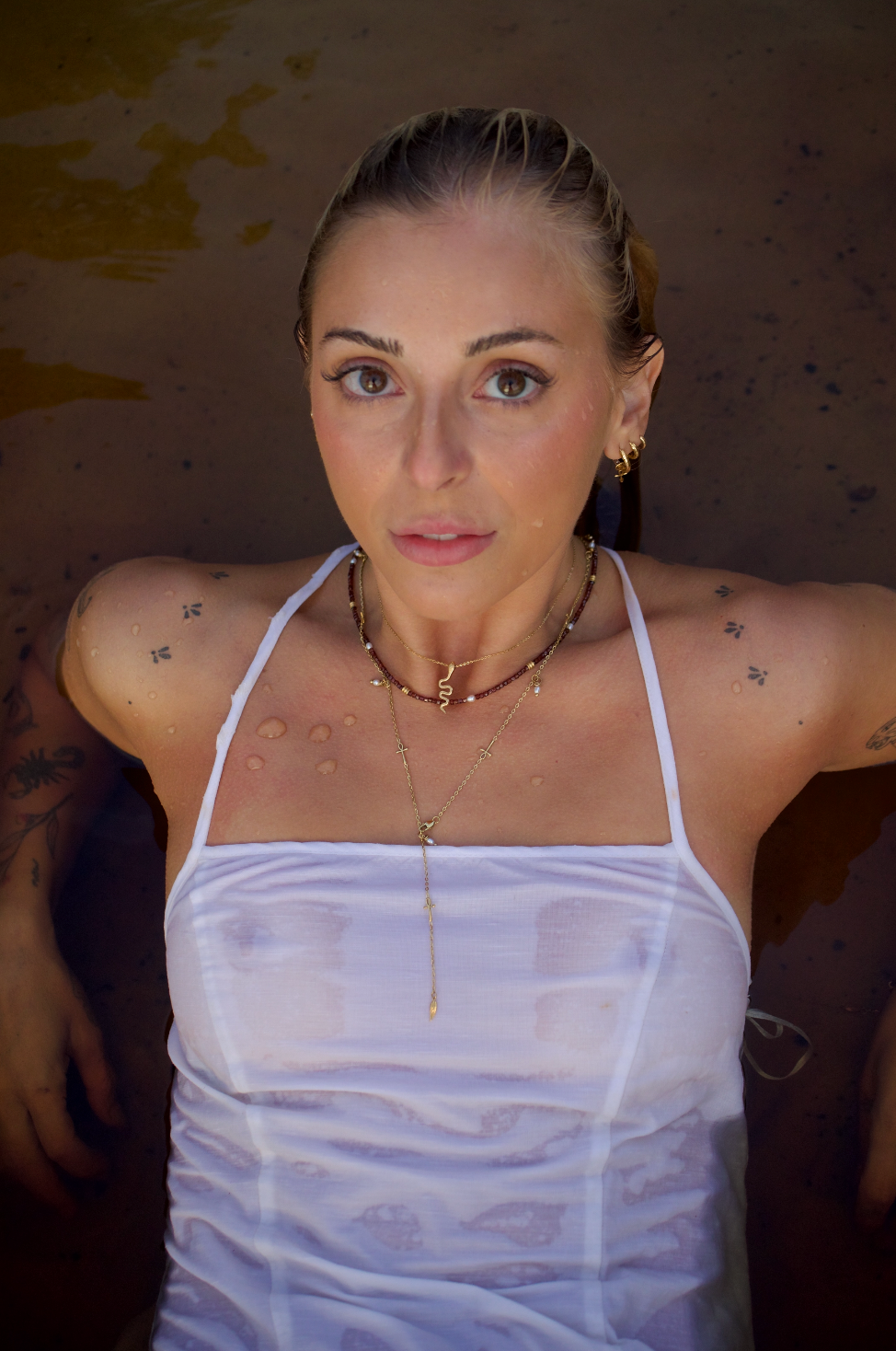 the Ankh Chain Necklace - with Pearl