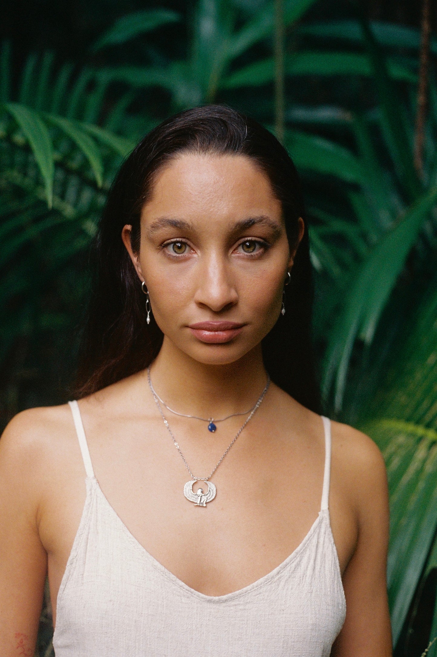 Pearl Drop Chain Earrings